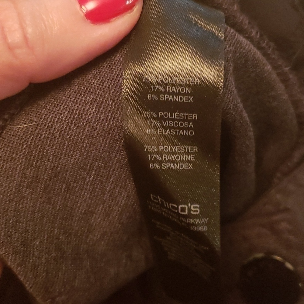 Chico's So Slimming Dark Grey Pants Size 4 (20) - Picture 7 of 7